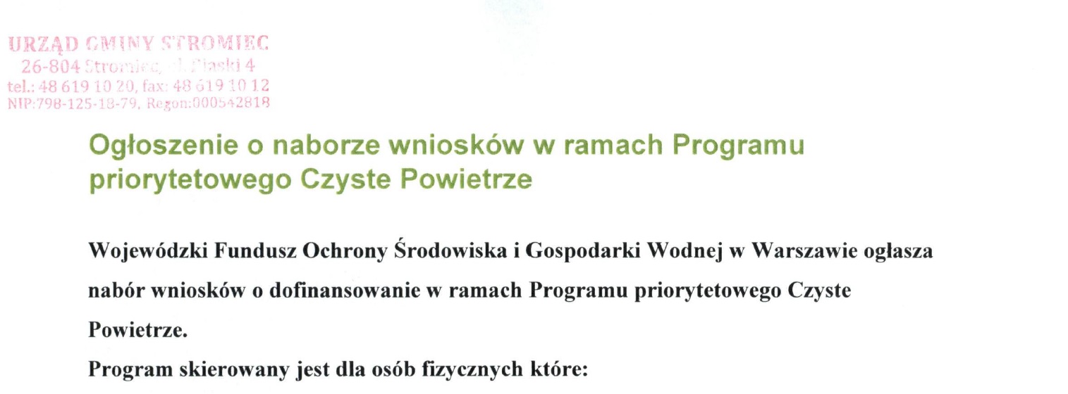 CZYSTE POWIETRZE 2018