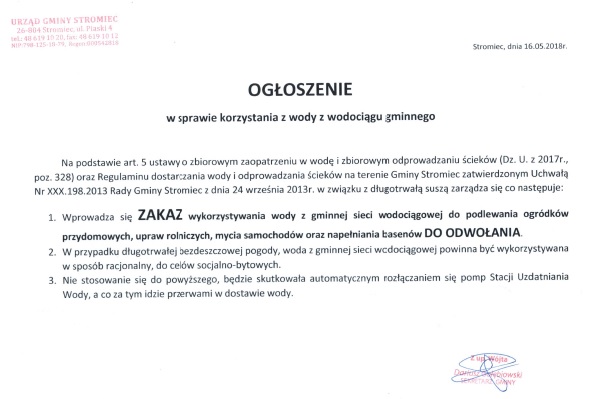 ogloszenie - zakaz 2018